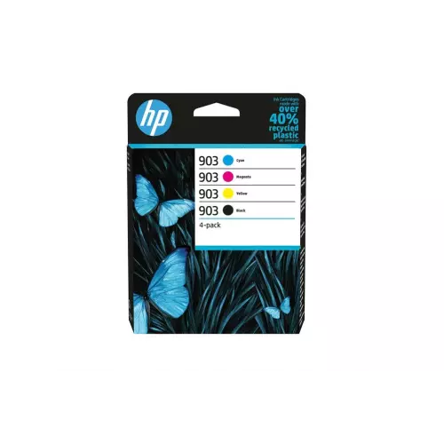 obrázek produktu HP 903 CMYK (6ZC73AE, černá, azurová, žlutá, purpurová) - inkoust pro HP OfficeJet 6950/6960/6970 AIO, 4pack