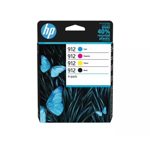 obrázek produktu HP 912 CMYK (6ZC73AE, černá, azurová, žlutá, purpurová) - inkoust pro Officejet 80XX; Officejet Pro 80XX, 4pack