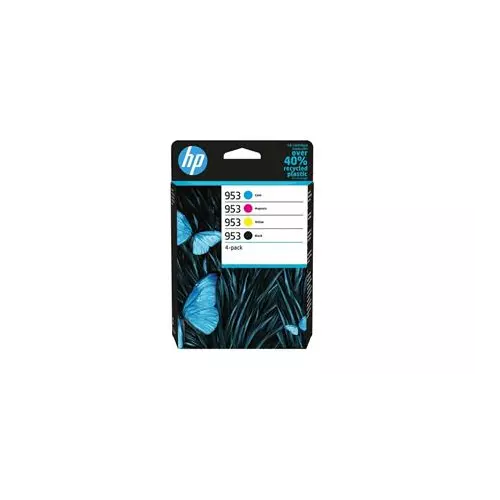 obrázek produktu HP 953 CMYK (6ZC69AE, černá, azurová, žlutá, purpurová) - inkoust pro Officejet Pro 7740, 7740, 4pack