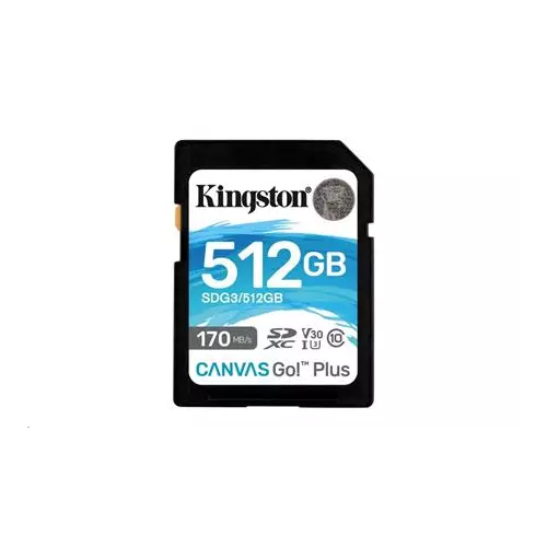 obrázek produktu Kingston SDXC Canvas Go Plus 170R, 512GB