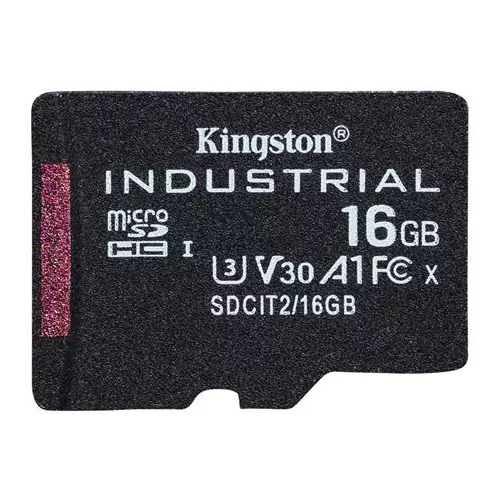 obrázek produktu Kingston MicroSDHC karta 16GB Industrial C10 A1 pSLC Card Single Pack