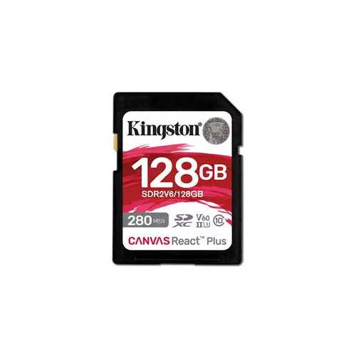obrázek produktu Kingston Canvas React Plus SDHC 128GB UHS-II U3 Class 10