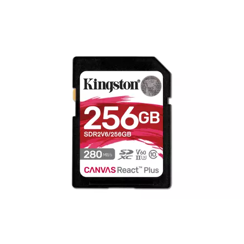 obrázek produktu Kingston Canvas React Plus SDHC 256GB UHS-II U3 Class 10