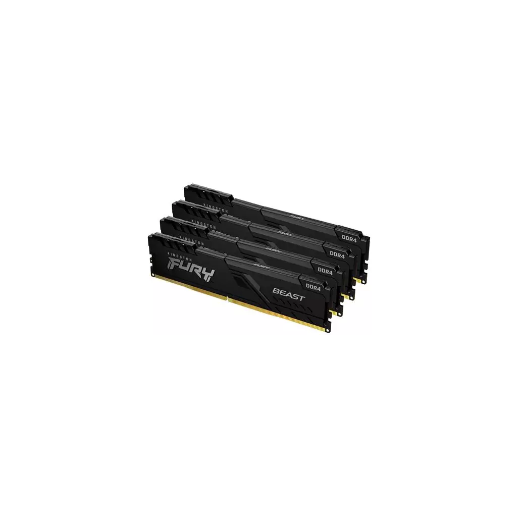 Obrázek produktu Kingston FURY Beast Black - 128GB (4x32) DDR4, 3200MHz, CL16, DIMM