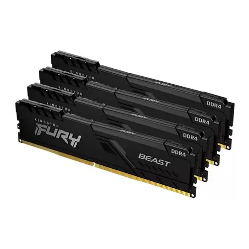 obrázek produktu Kingston FURY Beast Black - 128GB (4x32) DDR4, 3200MHz, CL16, DIMM