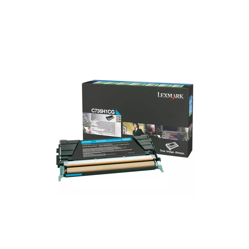 Obrázek produktu Lexmark originální toner C736H1CG, cyan, 10000str., high capacity, return