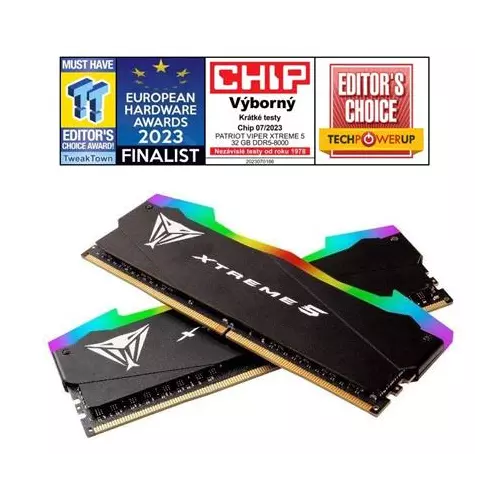 obrázek produktu Patriot VIPER XTREME 5 RGB 32GB DDR5 8000MT s DIMM CL38 Kit 2x 16GB