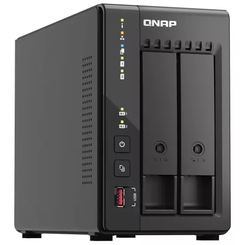 obrázek produktu QNAP TS-253E-8G (4core 2,6GHz, 8GB RAM, 2x SATA, 2x M.2 NVMe slot, 2x HDMI 4K, 2x 2,5GbE, 4x USB)