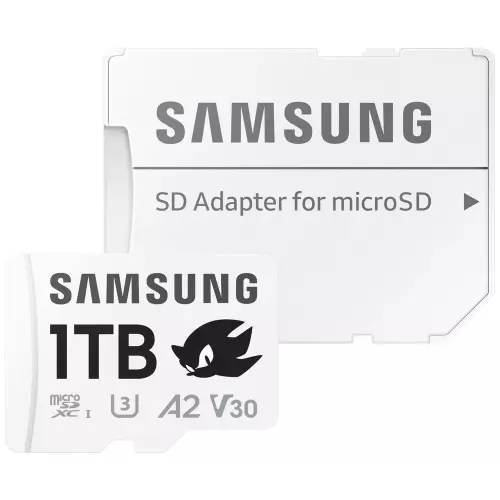 obrázek produktu Samsung PRO Plus Sonic the Hedgehog microSDXC 1TB + SD Adaptér CL10 UHS-I U3 A2 V30