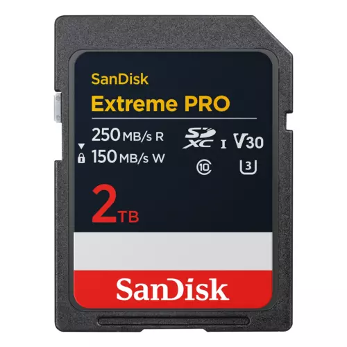 obrázek produktu SanDisk Extreme PRO SDXC 2 TB Up to 250 MB/s and 150 MB/s, UHS-I Card