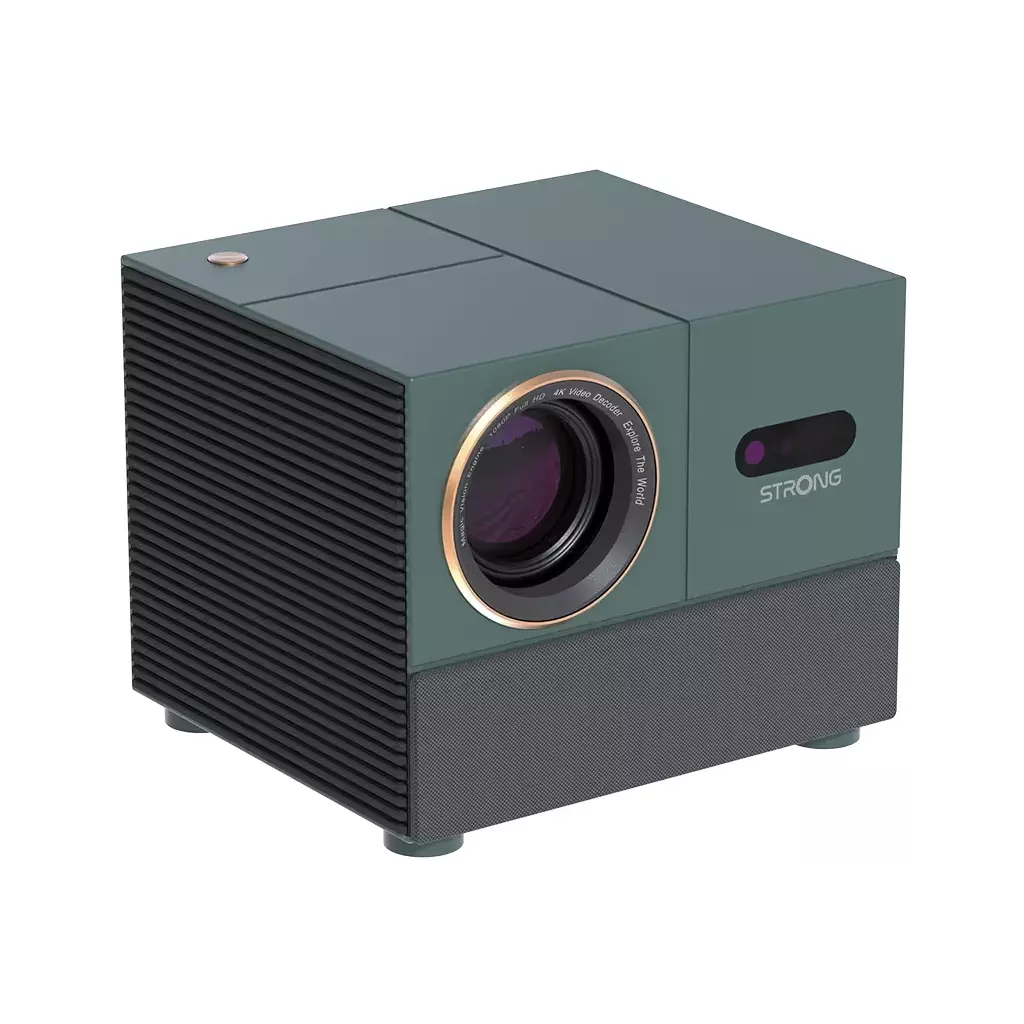 Obrázek produktu STRONG projektor MIRA 1/ LCD/ FHD (1920x1080)/ 300 ANSI lm/ USB 2.0/ HDMI/ BT/ Wi-Fi/ Repro/ Android 11/ šedo-zelený
