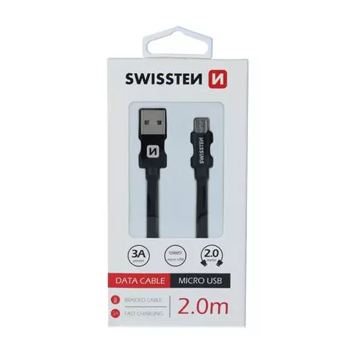 obrázek produktu Swissten USB/microUSB 2m, černý