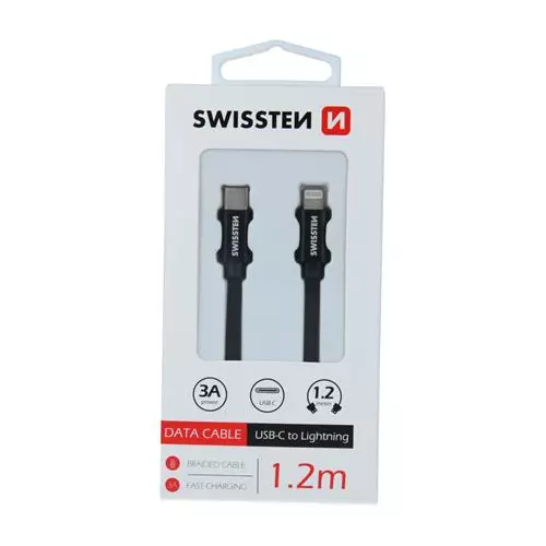 obrázek produktu Swissten USB-C/Lightning 1.2m, černý