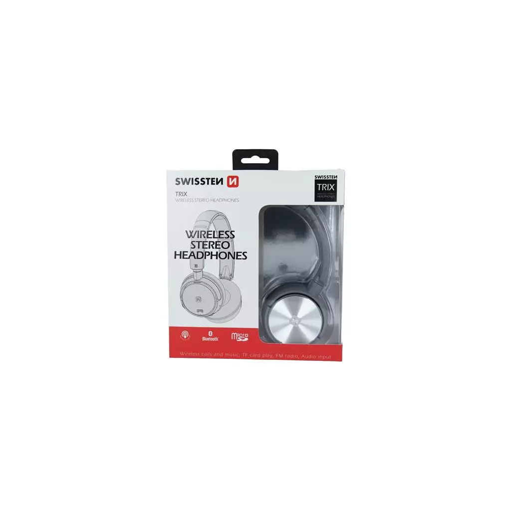 Obrázek produktu Swissten TRIX, šedé - bluetooth stereo sluchátka
