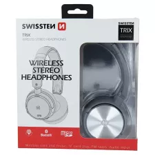 obrázek produktu Swissten TRIX, šedé - bluetooth stereo sluchátka