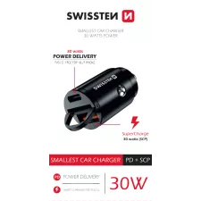 obrázek produktu Swissten cl adaptér power delivery usb-c + super charge 3.0 30w nano černý