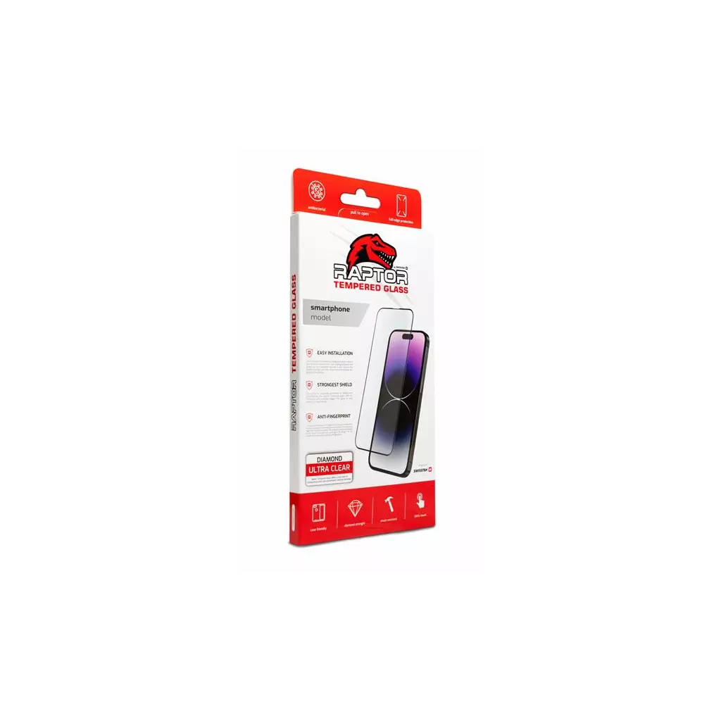 Obrázek produktu Swissten Raptor Diamond ultra clear 3D temperované sklo pro Apple iPhone 16 PRO černé