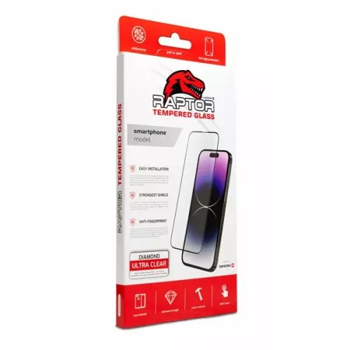 obrázek produktu Swissten Raptor Diamond ultra clear 3D temperované sklo pro Apple iPhone 16 PRO černé