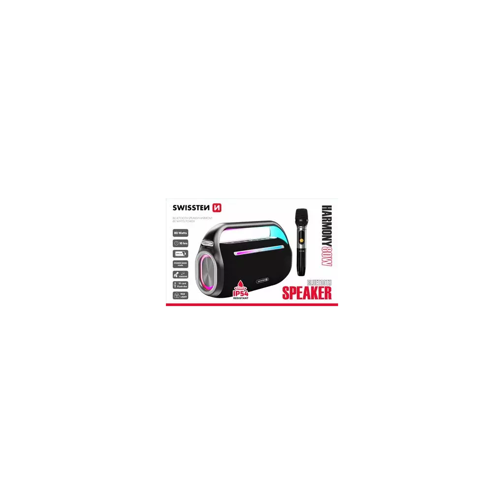 Obrázek produktu Swissten bluetooth reproduktor Harmony 80W černý