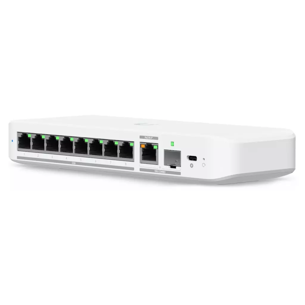 Obrázek produktu Ubiquiti UniFi Switch Flex 2.5G 8 - 8x 2.5GbE, 1x 10GbE/ SFP+ port combo