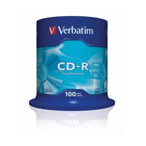 obrázek produktu Verbatim CD-R 700 MB 52x - média, DL, EP, 100 ks, Spindle 43411