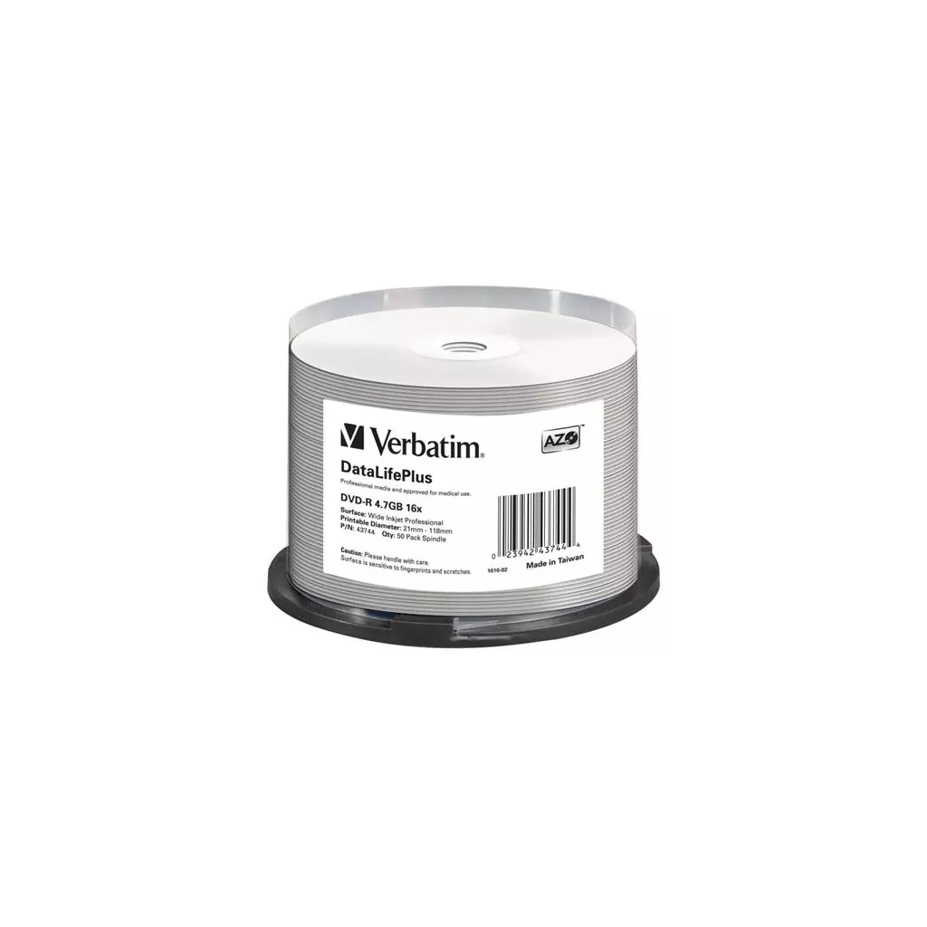 Obrázek produktu Verbatim DVD-R 4,7 GB (120min) 16x Profesional Printable 50-cake NON-ID