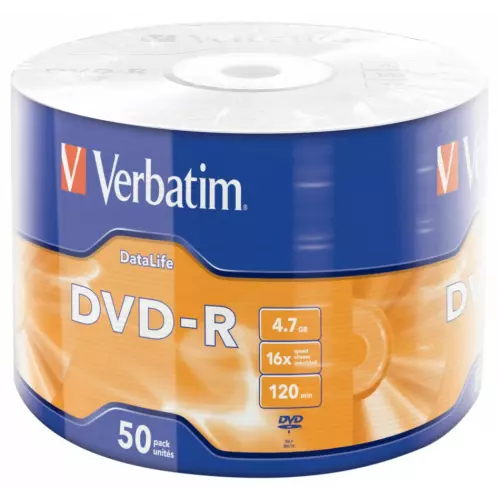 obrázek produktu Verbatim DVD-R DataLife 4,7GB 16x 50pack wrap