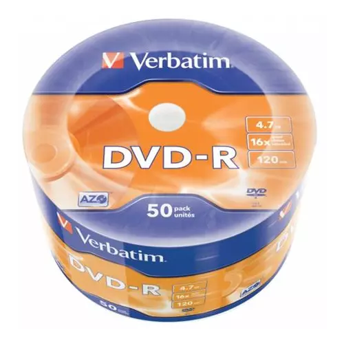 obrázek produktu Verbatim DVD-R AZO 4,7GB, 16x, wrap 50 ks