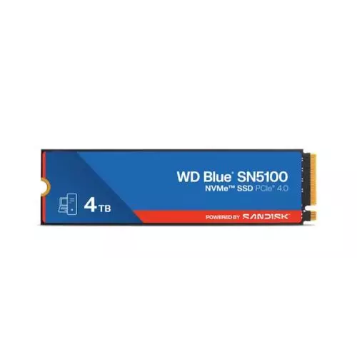obrázek produktu WD BLUE SN5100 NVMe SSD WDS400T5B0E 4TB PCIe 4.0 Gen4 x4 M.2 2280 (6900/6700MB/s, 900K/1100K IOPs, SSD)