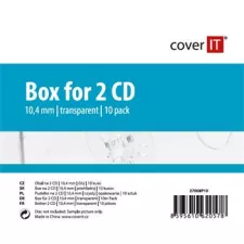 obrázek produktu COVER IT 2 CD 10mm jewel box + tray čirý 10ks/bal