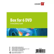obrázek produktu COVER IT 6 DVD 24mm černý 5ks/bal
