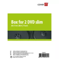 obrázek produktu COVER IT 2 DVD 9mm slim černý 10ks/bal