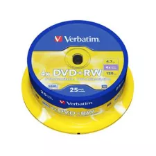 obrázek produktu VERBATIM DVD+RW SERL 4,7GB, 4x, spindle 25 ks