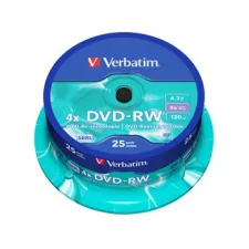 obrázek produktu VERBATIM DVD-RW SERL 4,7GB, 4x, spindle 25 ks