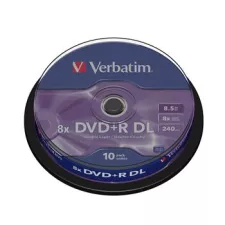 obrázek produktu VERBATIM DVD+R DL AZO 8,5GB, 8x, spindle 10 ks