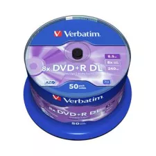 obrázek produktu VERBATIM DVD+R DL AZO 8,5GB, 8x, spindle 50 ks