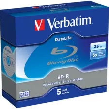 obrázek produktu VERBATIM BD-R SL DataLife 25GB, 6x, jewel case 5 ks