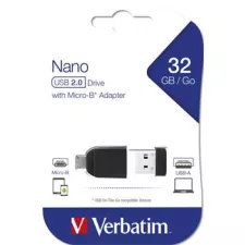 obrázek produktu VERBATIM Store \'n\' Stay NANO 32GB USB 2.0 + OTG adapter černá