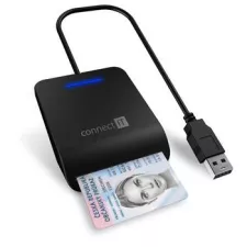 obrázek produktu CONNECT IT USB čtečka eObčanek a čipových karet, ČERNÁ