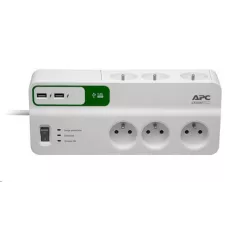 obrázek produktu APC Essential SurgeArrest 6 outlets with 5V, 2.4A 2 port USB charger, 230V France, 2m