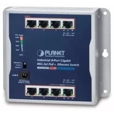 obrázek produktu PLANET IP30 Industrial 8-Port Nespravované Gigabit Ethernet (10/100/1000) Podpora napájení po Ethernetu (PoE) Šedá