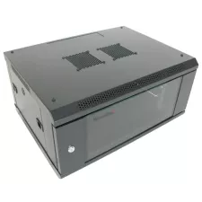 obrázek produktu XtendLan 19\" nástěnný rozvaděč 4U 600x450, nosnost 60 kg, skleněné dveře, svařovaný, černý