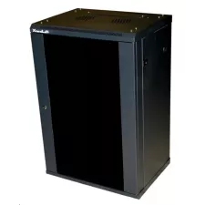 obrázek produktu XtendLan 22U/600x450, na zeď, jednodílný, skleněné dveře černý