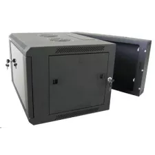 obrázek produktu XtendLan 19\" dvoudílný nástěnný rozvaděč 22U 600x550, nosnost 60 kg, skleněné dveře, svařovaný,černý