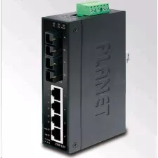 obrázek produktu Planet switch ISW-621T, průmysl.verze 4x10/100+2x100BaseFX (SC) MM 2km, DIN, IP30, -40 až 70°C, 12-48V