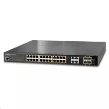 obrázek produktu PLANET GS-4210-24PL4C síťový přepínač Řízený L2/L4 Gigabit Ethernet (10/100/1000) Podpora napájení po Ethernetu (PoE) 1U Modrá