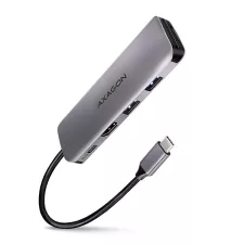 obrázek produktu AXAGON HMC-5, USB 3.2 Gen 1 hub, porty 2x USB-A, HDMI, SD/microSD slot, PD 100W, kabel USB-C 20cm