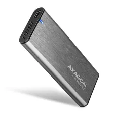 obrázek produktu AXAGON EEM2-SG2, USB-C 3.2 Gen 2 - M.2 NVMe & SATA SSD kovový RAW box, bezšroubkový, stříbrný