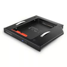 obrázek produktu AXAGON RSS-CD12 rámeček pro 2.5\" SSD/HDD do DVD slotu, 12.7 mm, LED, hliník