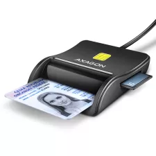 obrázek produktu AXAGON CRE-SM3SD, USB-A FlatReader 4-slot čtečka Smart card (eObčanka) + SD/microSD/SIM, kabel 1.3 m